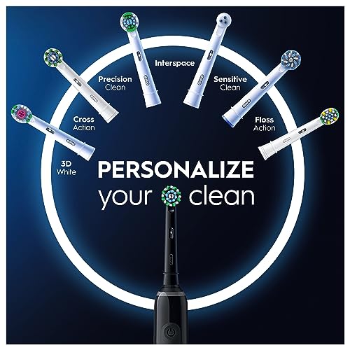 Oral-B Pro Electric Toothbrush For Adults, 1 Cross Action Toothbrush Head & Travel Case, 3 Modes with Teeth Whitening, 2 Pin EU Plug, Black, Oral B