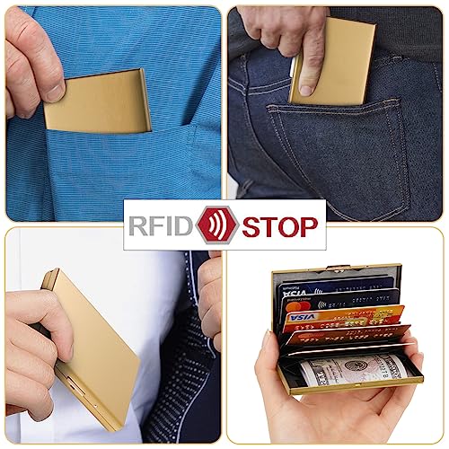 Vicloon Metal Card Holder Wallet,Ultra Thin Stainless Steel Metal Wallets RFID Blocking Credit Card Wallet Holder for Men & Women,Best Card Protector