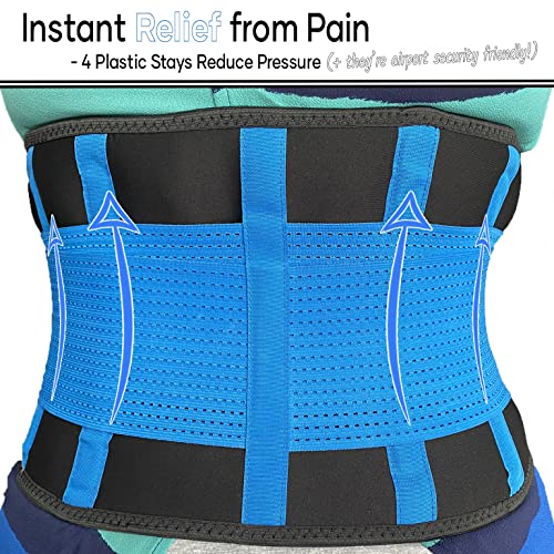 MEDiBrace Back Support Belt Back Brace for Lower Lumbar Pain Relief for Men and Women - Medical Grade Orthopaedic Waist Compression for Sciatica Nerve, Scoliosis
