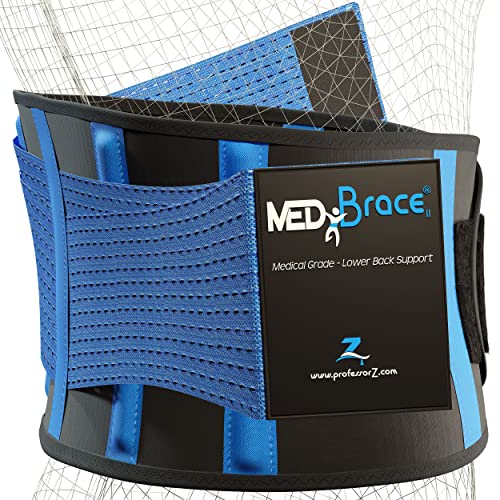MEDiBrace Back Support Belt Back Brace for Lower Lumbar Pain Relief for Men and Women - Medical Grade Orthopaedic Waist Compression for Sciatica Nerve, Scoliosis