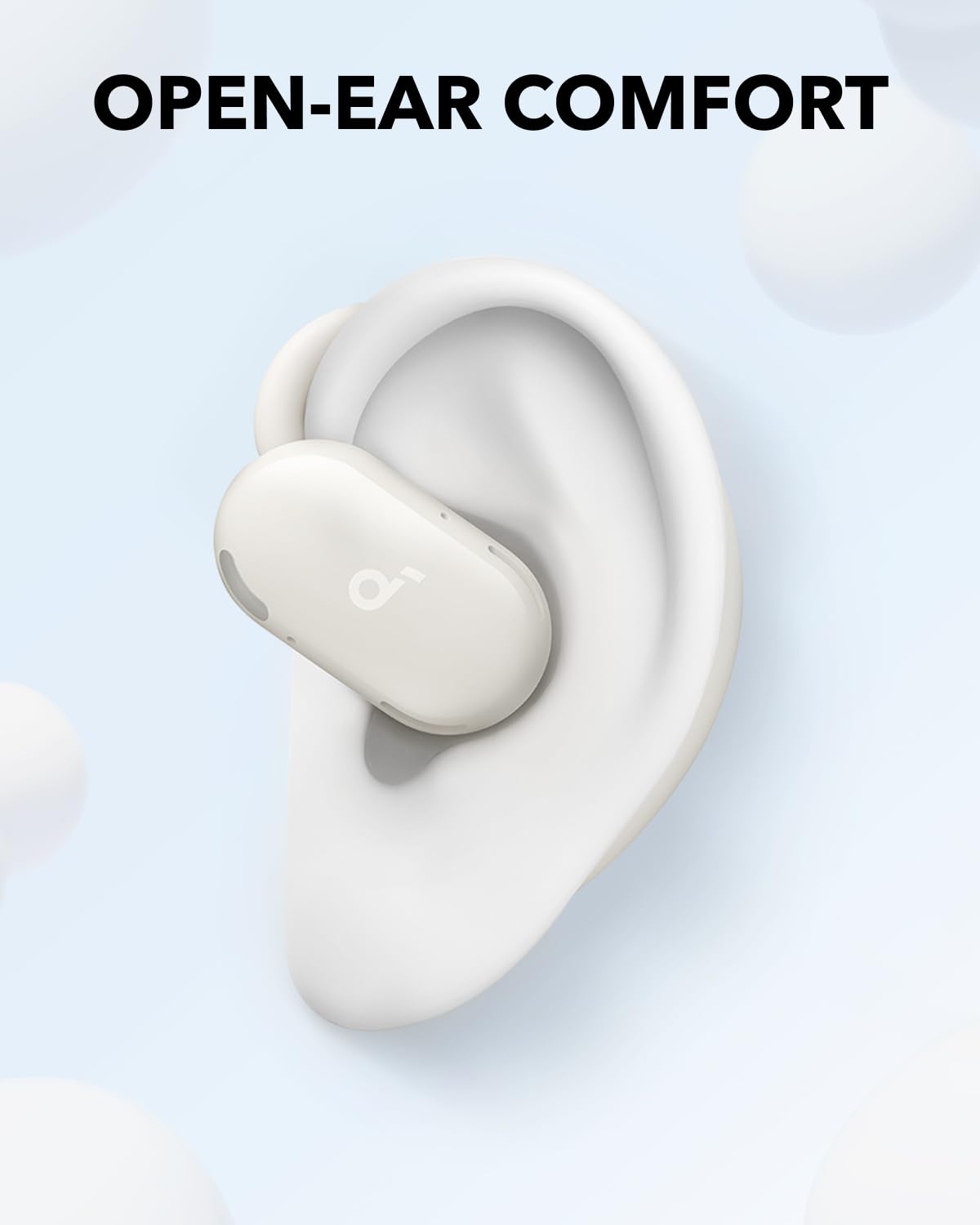 Soundcore V20i by Anker Open-Ear Headphones, Adjustable Ear Hooks, Ultra-Comfort, Snug Fit, Powerful Sound, Clear Calls,Bluetooth
