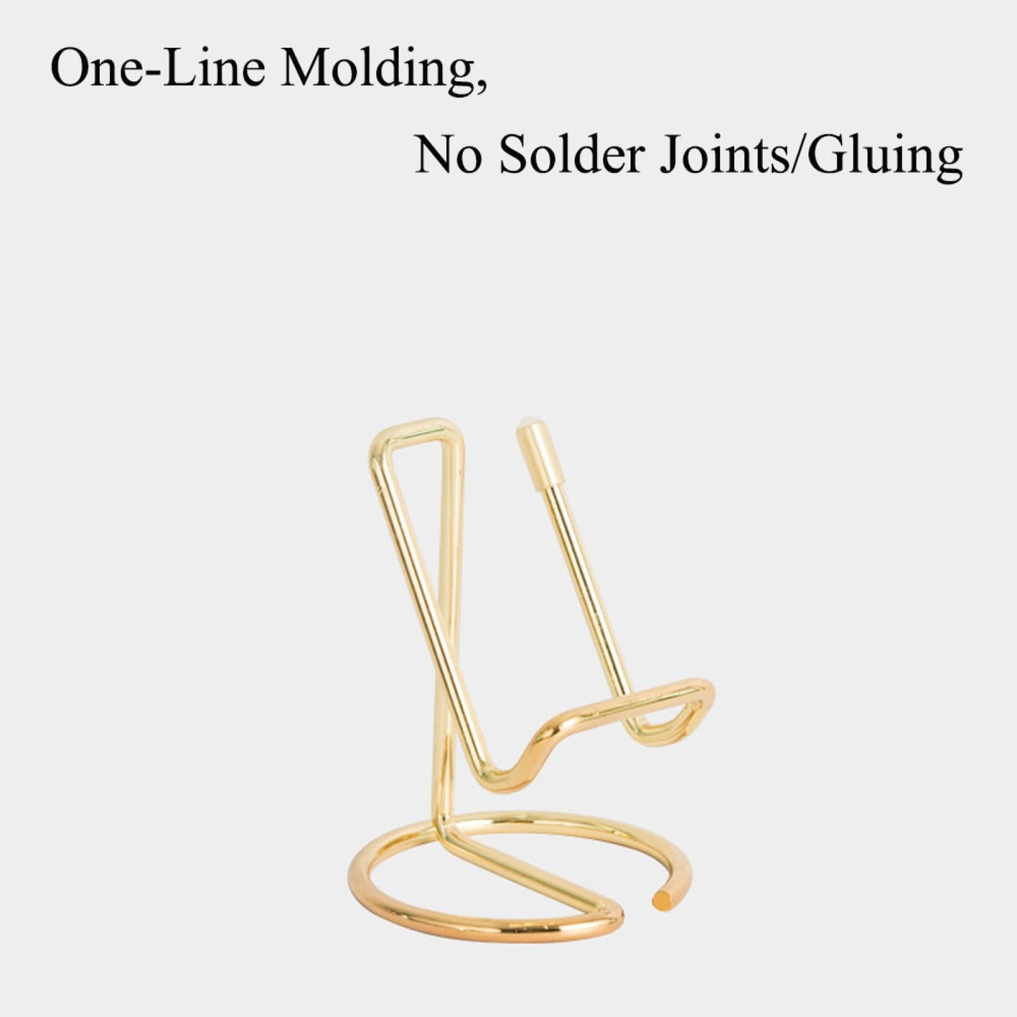 SEIWEI Gold Metal Cell Phone Stand Vertical Business Card Display Holder Desktop Holder Stand for Office, Home, Exhibition, Meeting