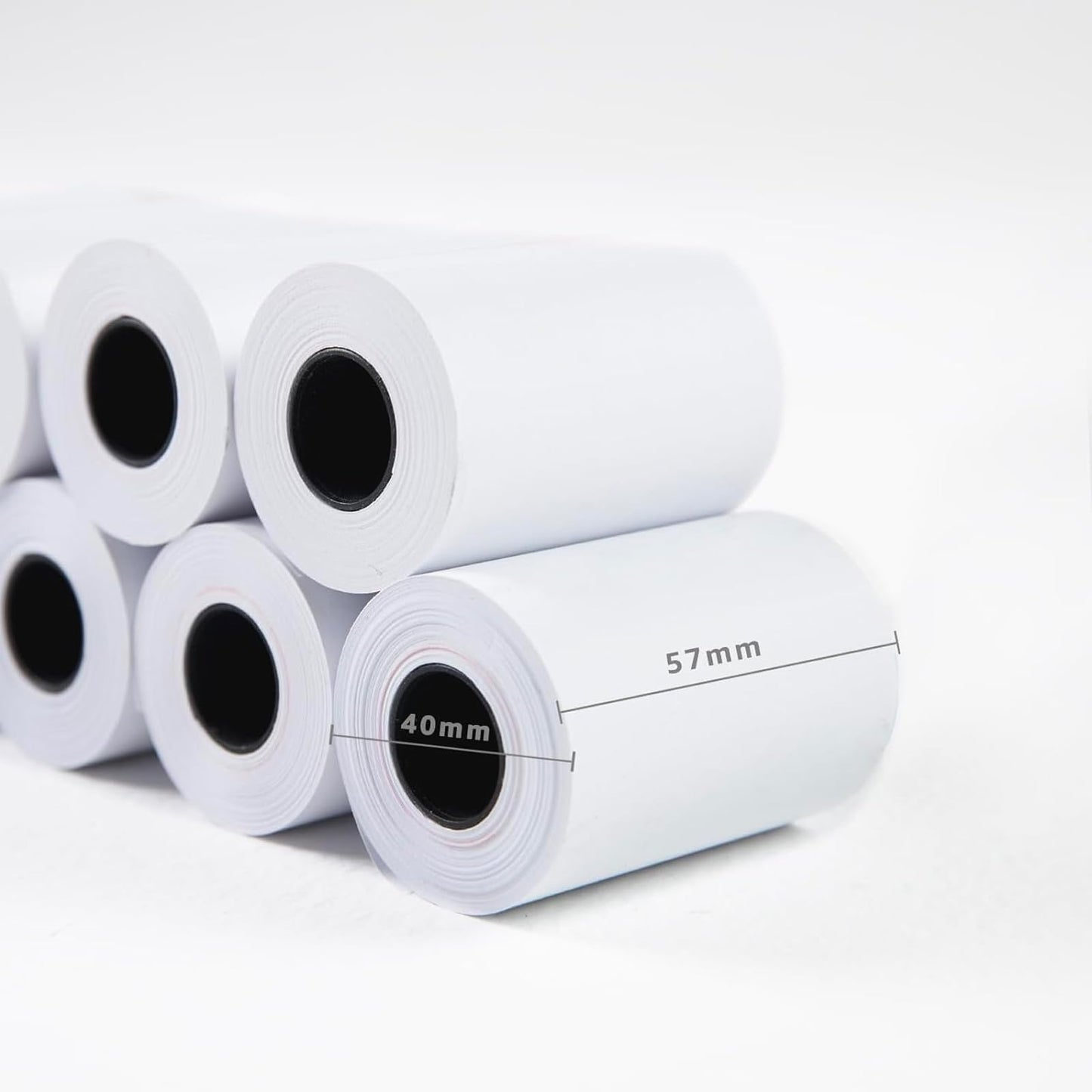 ZEDKAE 57 x 40mm Thermal Till Rolls for PDQ Credit Card Machines | Card Receipt Paper Rolls (Pack of 25)