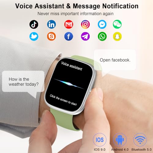 Smart Watch for Men Women Answer/Make Calls, 1.91" Fitness with Heart Rate Sleep Monitor, Step Counter Fitness Sports Activity Waterproof