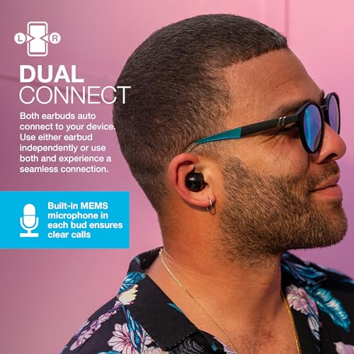JLab Go Air Pop+ True Wireless Earbuds – Bluetooth Earphones with 35H Playtime, USB-C Charging Case, EQ3 Sound & Multipoint, Black