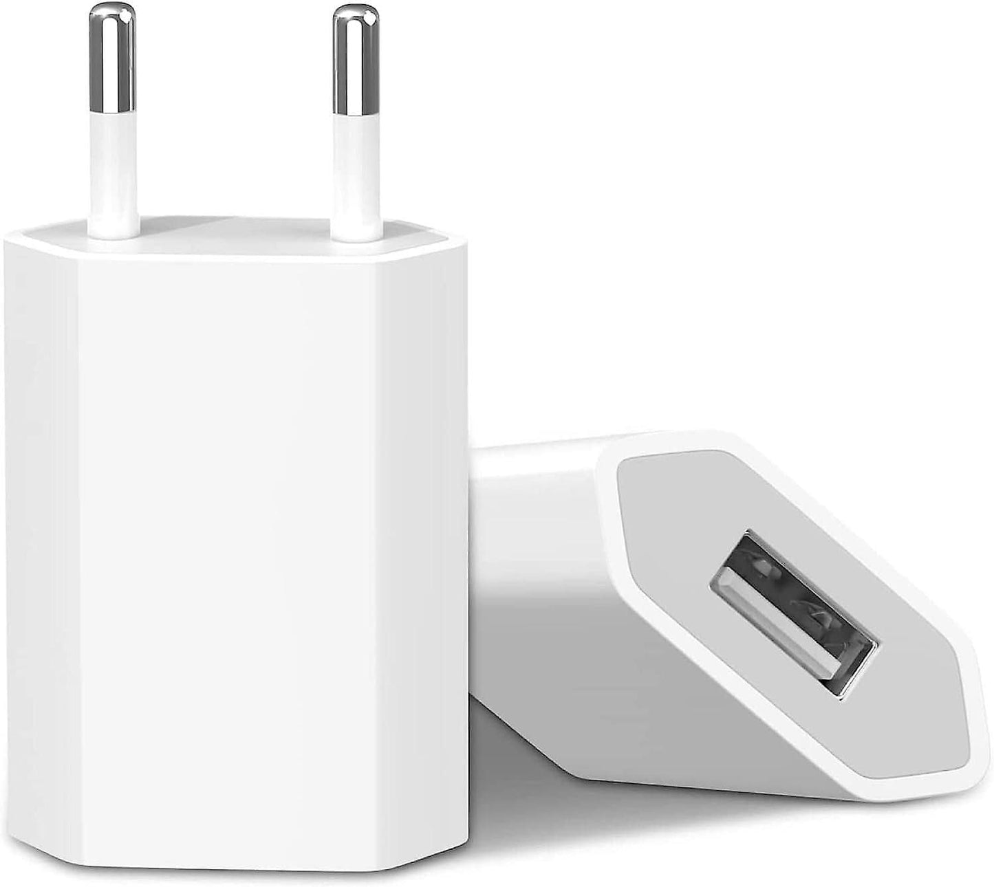 AYMBH 2 Pin to USB Plug Travel Adapter Charger Universal Power Converter for Asia & Europe Wall Adapter with USB Port for Phones, Tablets, Shavers & Toothbrushes Compact & Lightweight 100-240V Input