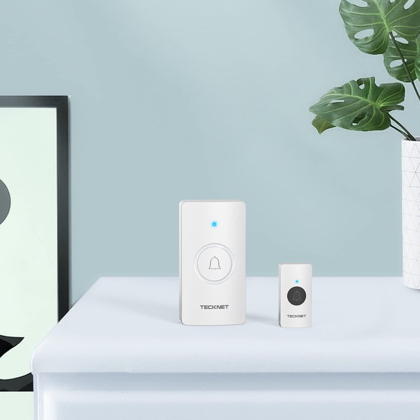 TECKNET Wireless Doorbell – Waterproof, Battery-Operated Cordless Chime Kit with 400M Range, 5 Volume Levels & 60 Chimes