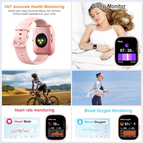 Smart Watch for Men Women Answer/Make Calls, 1.91" Fitness with Heart Rate Sleep Monitor, Step Counter Fitness Sports Activity Waterproof