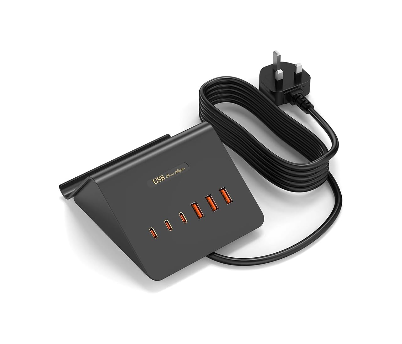 Qurzou USB Charging Station 25W USB Fast Charger Plug,Multi USB Wall Charger for iPhone 15/14/13/12,Samsung Galaxy S23/S22/S21,Android etc