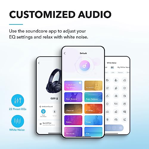Soundcore by Anker Hybrid Active Noise Cancelling Wireless Over-Ear Headphones – Foldable Bluetooth with Hi-Res Audio, Powerful Bass & Customizable App Controls