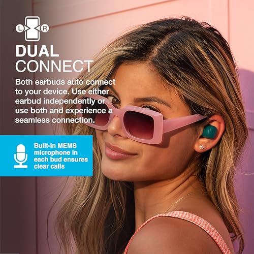 JLab Go Air Pop+ True Wireless Earbuds – Bluetooth Earphones with 35H Playtime, USB-C Charging Case, EQ3 Sound & Multipoint, Black