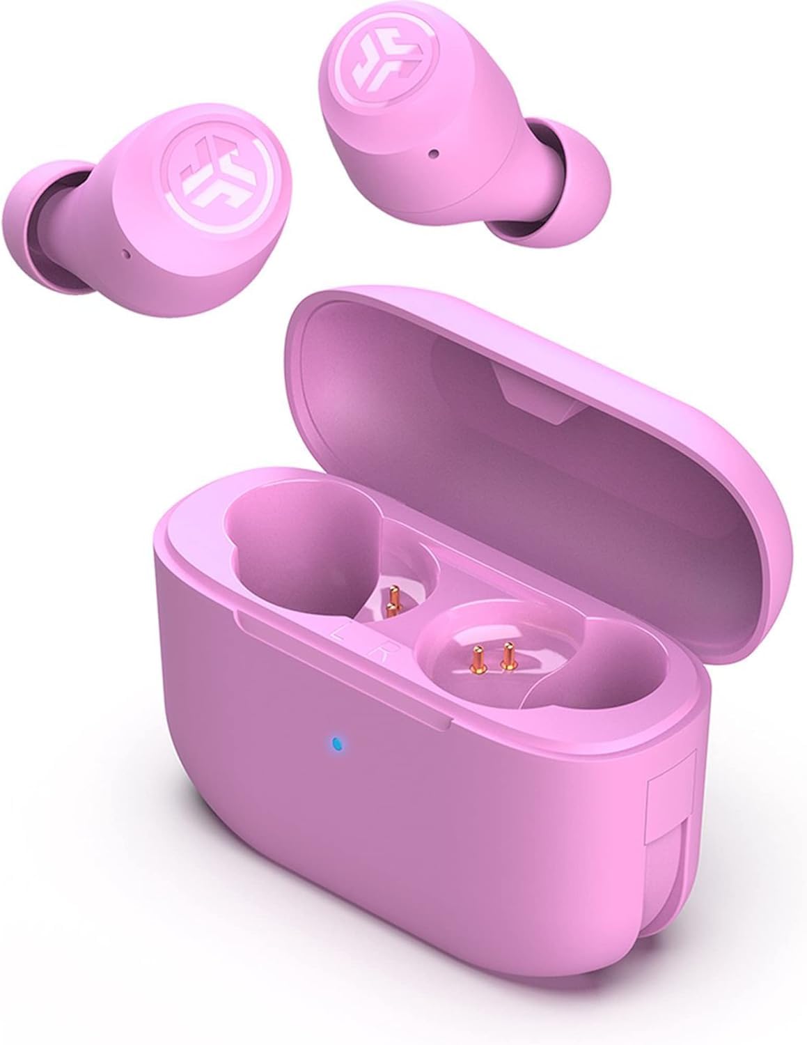 JLab Go Air Pop True Wireless Earbuds, In Ear Headphones, Bluetooth Earphones, Ear Buds with 32H Playtime, Bluetooth Earbuds with Microphone, USB Charging Case, Dual Connect