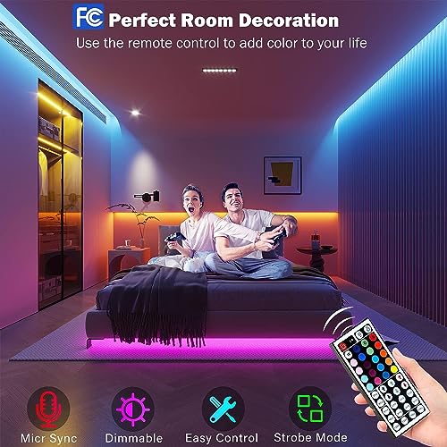 Keepsmile 30M LED Strip Lights – RGB Color Changing Bluetooth LED Light Strips with App & Remote Control, Music Sync, for Bedroom, Party, Home Decor