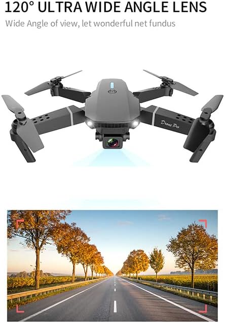 E88 Pro GPS Drone for Adults – 1080P Dual Camera, Foldable RC Quadcopter with Live Video, 2 Extra Batteries (Grey)