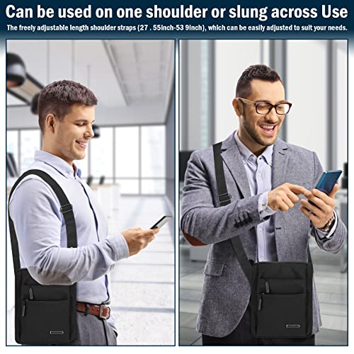 Messenger Bag Shoulder Crossbody Bags Men's Small Side Casual Handbag Waterproof Anti Theft Lightweight and Multiple Pockets for Men Women Outdoor Daily Use