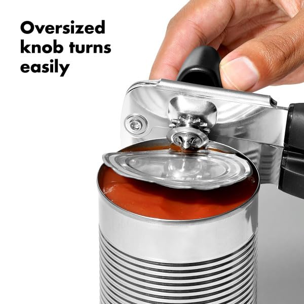OXO Good Grips Soft Handled Tin Opener, Black/Silver