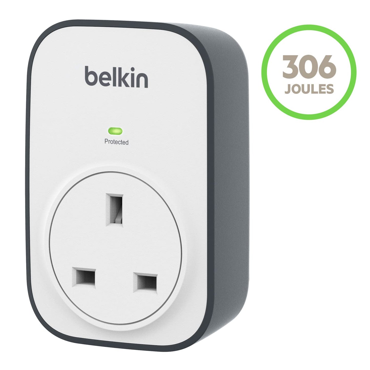 Belkin Surge Protected Extension Lead – 8 Sockets + 2 USB Ports (2.4A), 2m Cable
