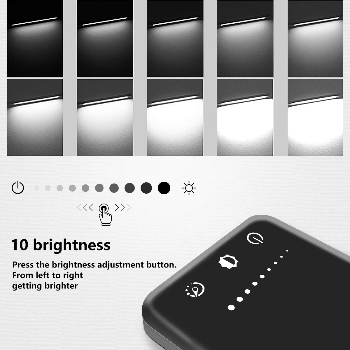 SLATOR Desk lamp,Eye-caring Aluminium Dimmable Bedside lamp with USB Charging Port, 5 Light Modes x 10 Brightness Levels,Touch Control, for Home,Office,Bedroom