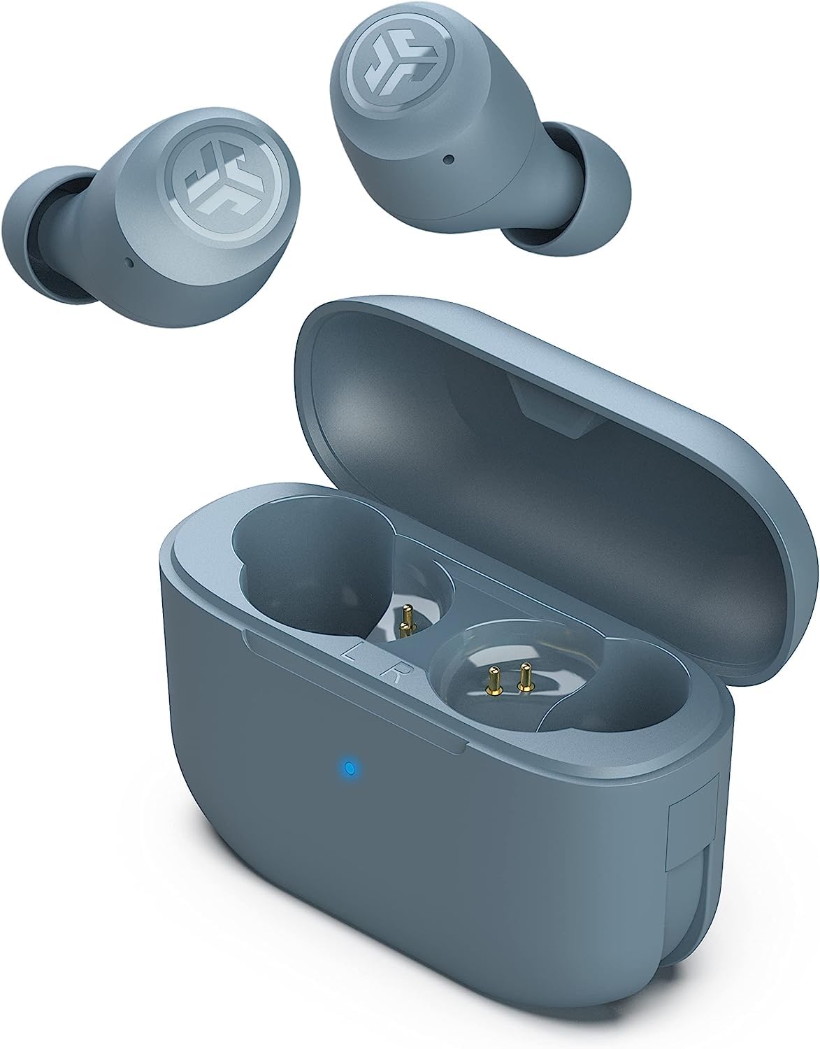 JLab Go Air Pop True Wireless Earbuds, In Ear Headphones, Bluetooth Earphones, Ear Buds with 32H Playtime, Bluetooth Earbuds with Microphone, USB Charging Case, Dual Connect