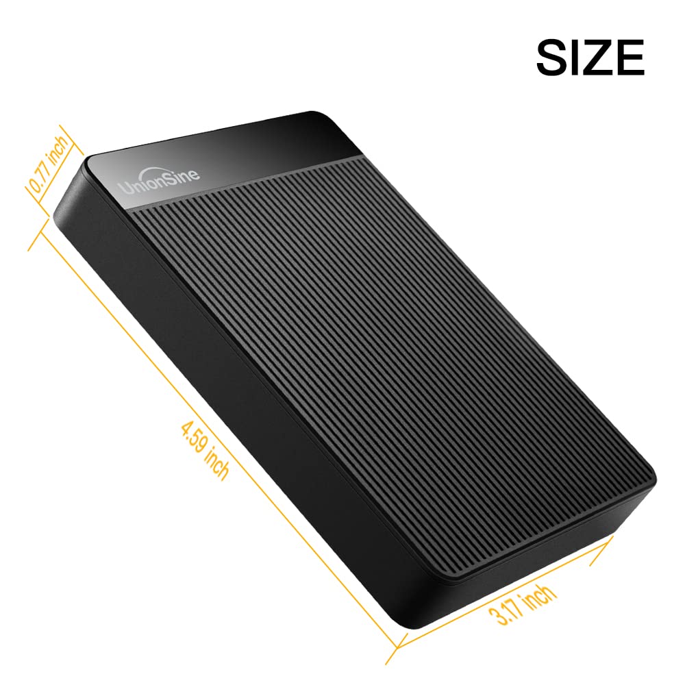 UnionSine External Hard Drive 500GB Ultra Slim Portable USB 3.0 HDD StorageCompatible for PC,Mac, Laptop, Xbox, Xbox one