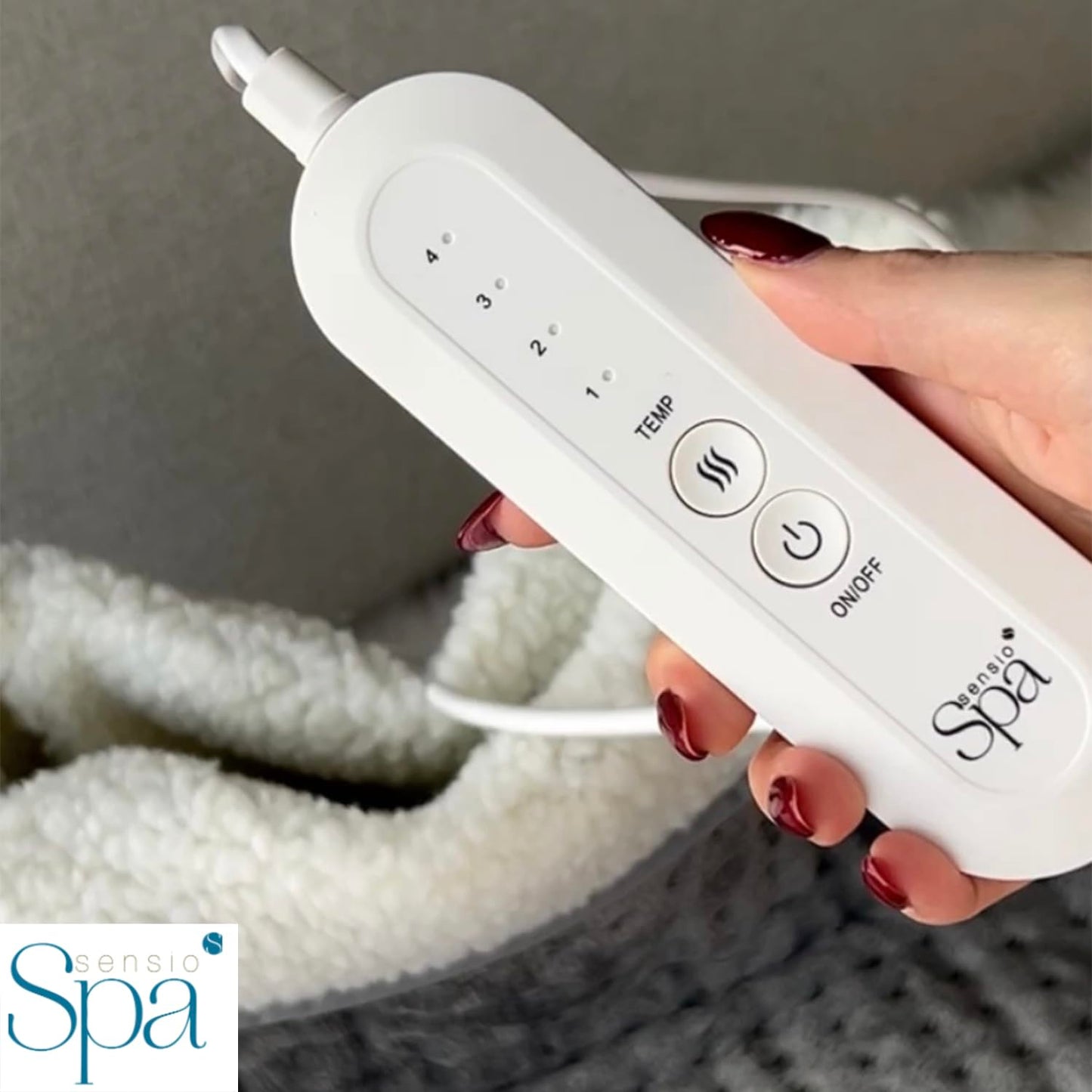 Sensio Spa Pedicure Foot Massager Bath – Heat, Bubbles & 9 Massage Accessories for Ultimate Home Foot Therapy, White & Purple