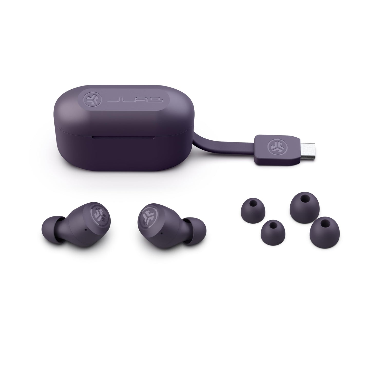 JLab Go Air Pop+ True Wireless Earbuds – Bluetooth Earphones with 35H Playtime, USB-C Charging Case, EQ3 Sound & Multipoint, Black