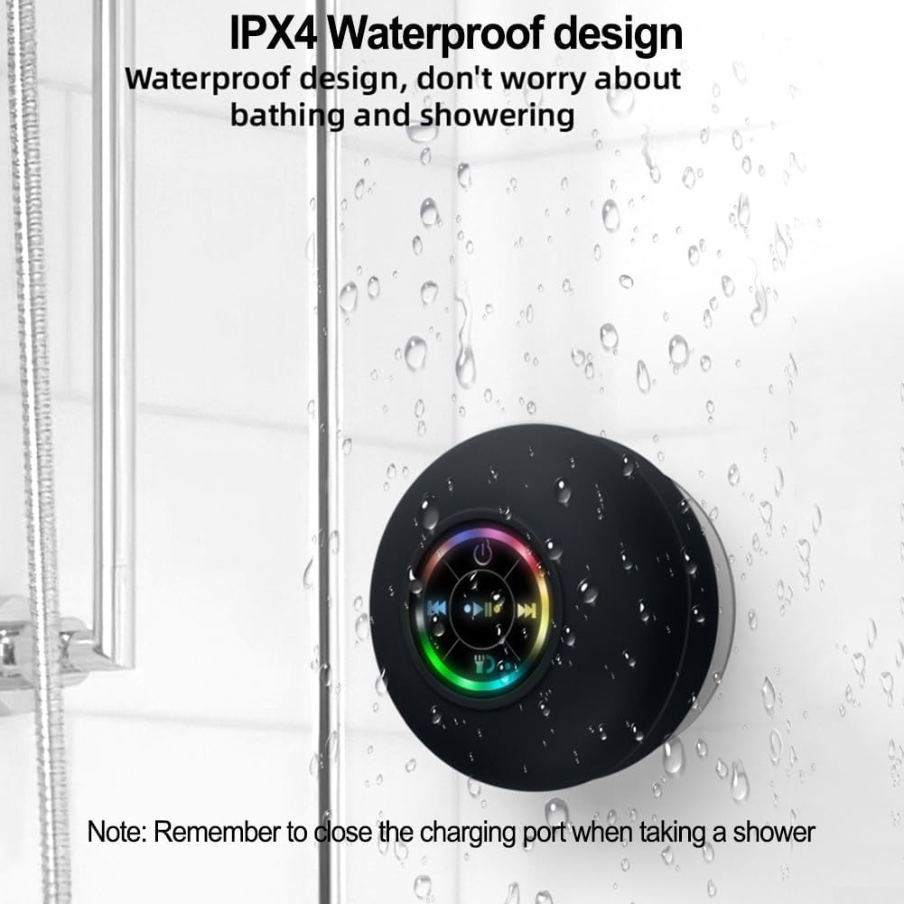 Suction Cup Speaker, Waterproof and Splash proof, HD Sound, Easy Pairing