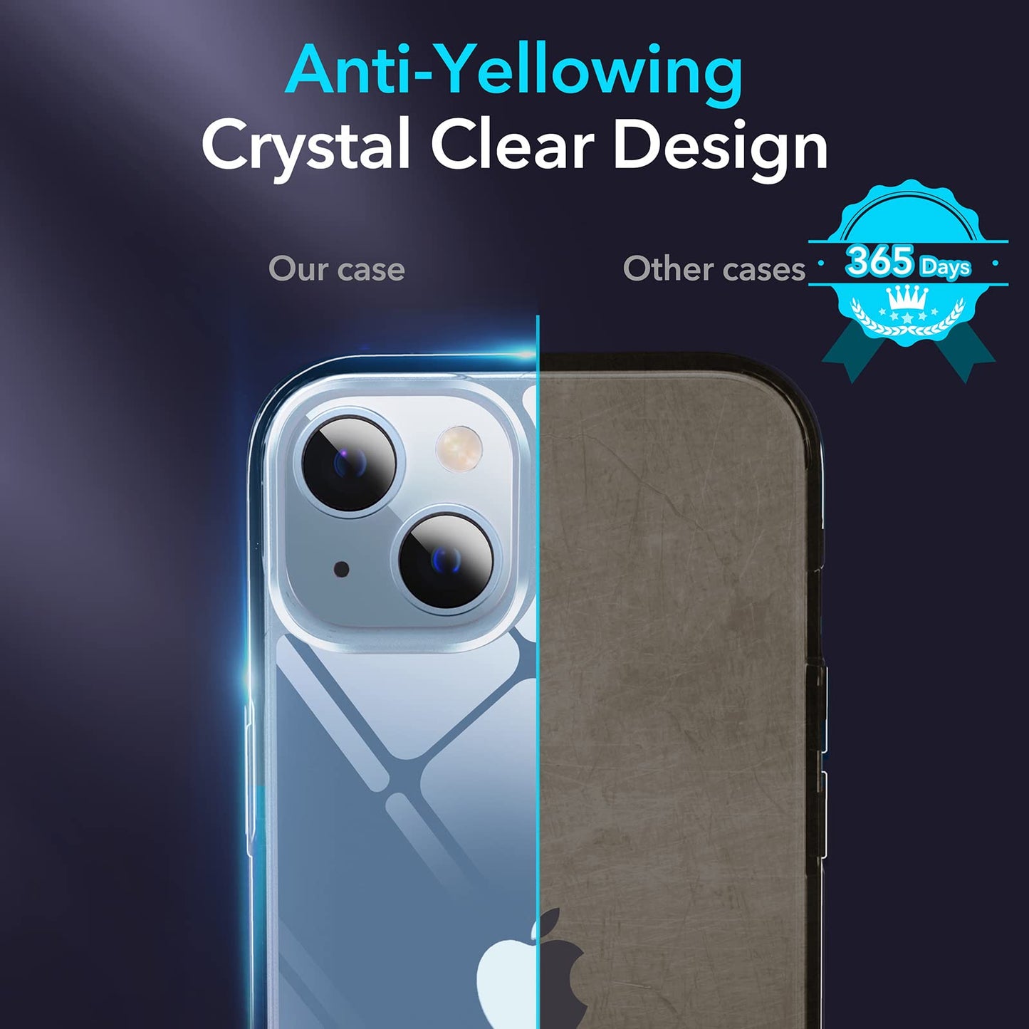 Vimiki Clear Designed for iPhone 15 Pro Max Case,Protective Bumper Hard PC Phone Cases, Thin Slim Fit Cover, Clear