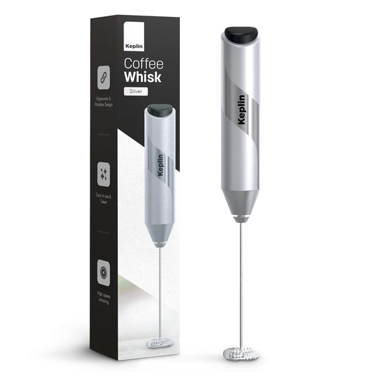 Keplin Handheld Milk Frother – Electric Whisk for Coffee & Lattes