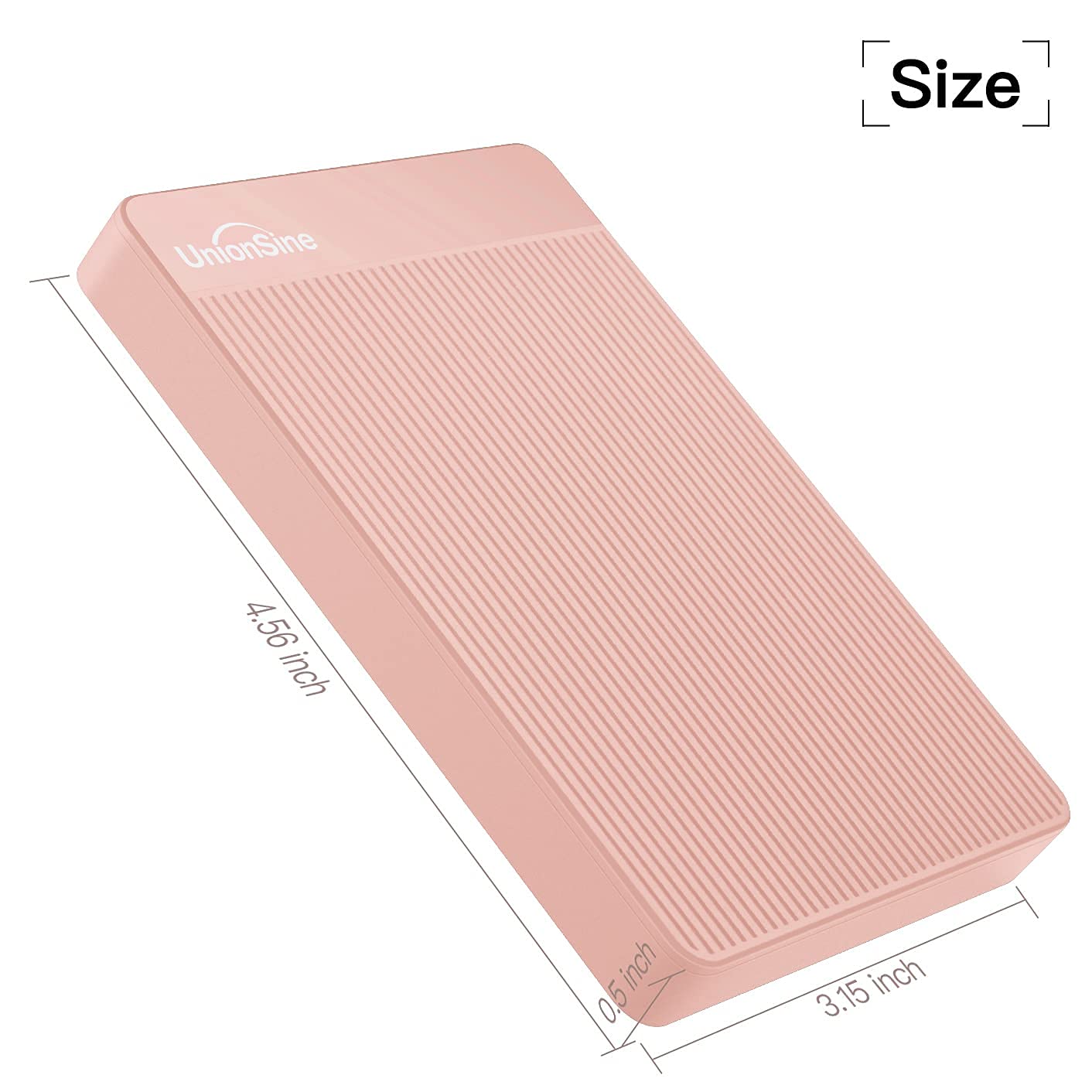 UnionSine External Hard Drive 500GB Ultra Slim Portable USB 3.0 HDD StorageCompatible for PC,Mac, Laptop, Xbox, Xbox one