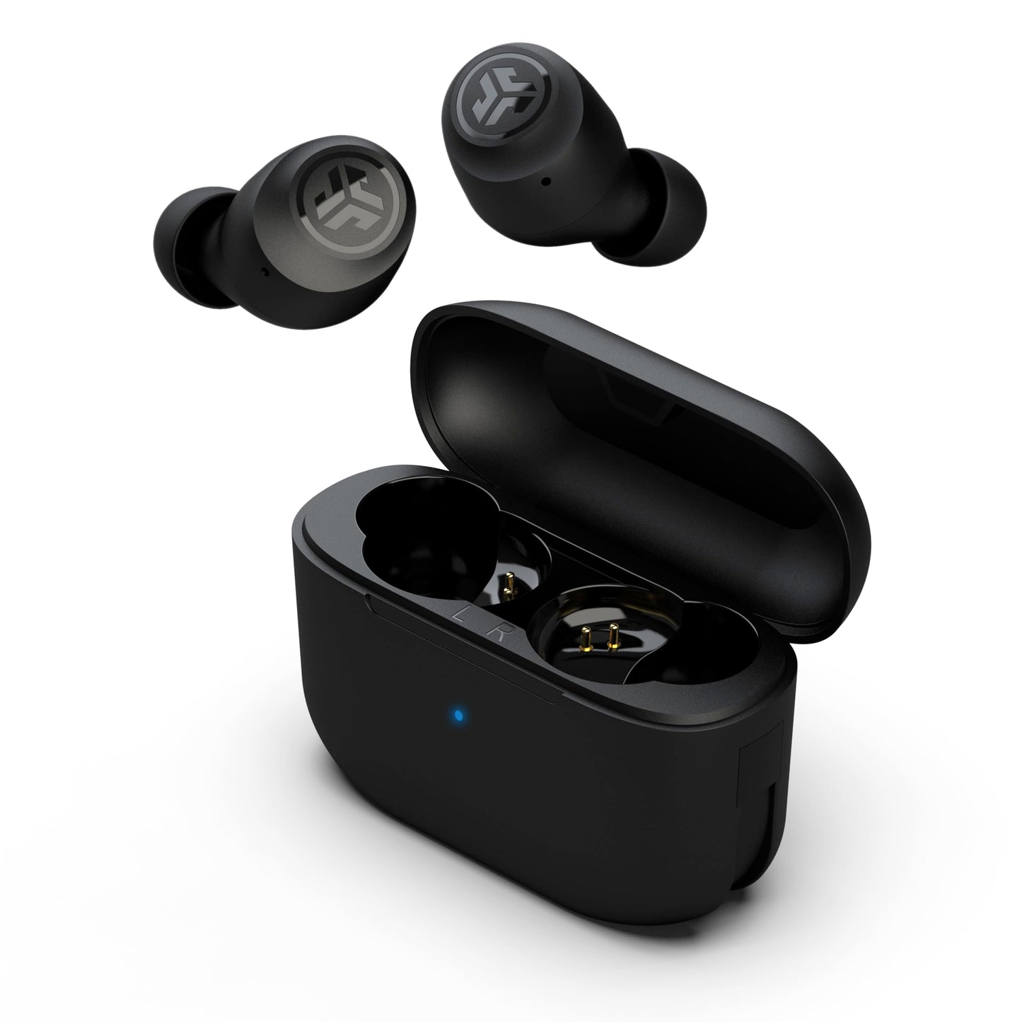 JLab Go Air Pop+ True Wireless Earbuds – Bluetooth Earphones with 35H Playtime, USB-C Charging Case, EQ3 Sound & Multipoint, Black