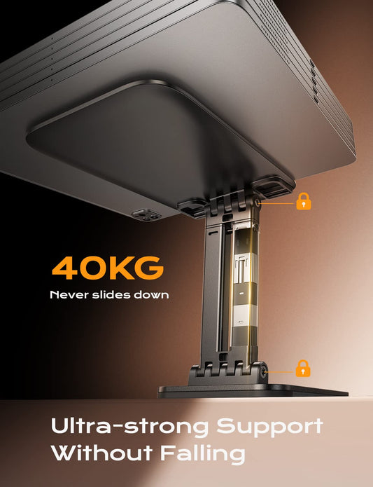 LISEN Fits iPad Stand Holder Adjustable Tablet Stand for Desk Portable Monitor Home Office Must Haves iPad Holder Accessories for Portable Monitor/PS/Switch 4.7"-15.6"