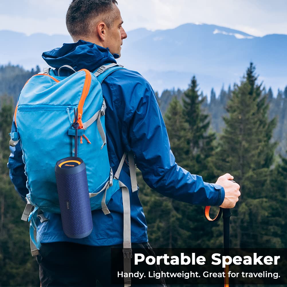 RIENOK Bluetooth Speaker Portable Wireless Bluetooth Speaker with 30W Enhanced Bass Waterproof Bluetooth Outdoor Speaker for Travel Sport