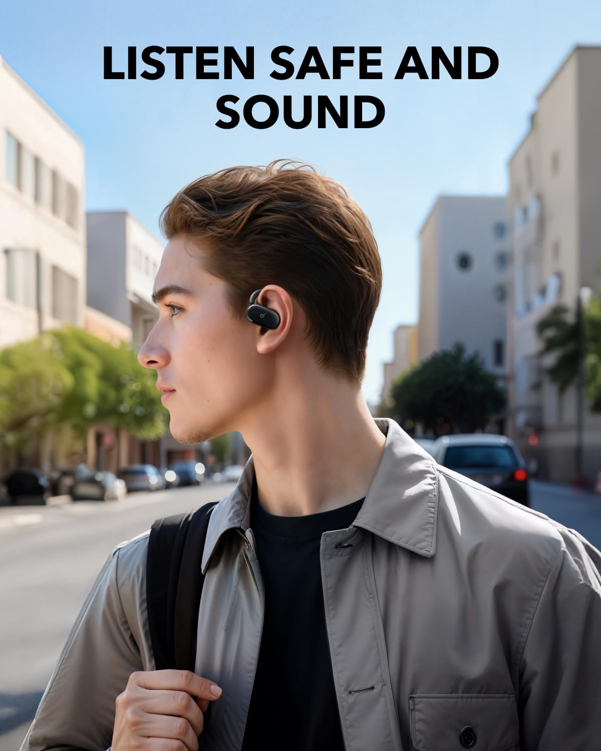 Soundcore V20i by Anker Open-Ear Headphones, Adjustable Ear Hooks, Ultra-Comfort, Snug Fit, Powerful Sound, Clear Calls,Bluetooth