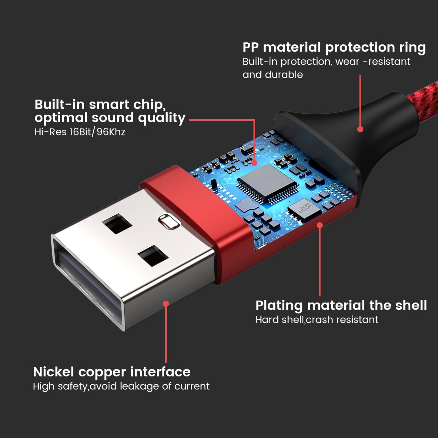 MOSWAG USB to 3.5mm Jack Audio Adapter,External Sound Card USB-with 3.5mm Aux Stereo Converter Compatible with Headset,PC,Laptop,Linux,Desktops