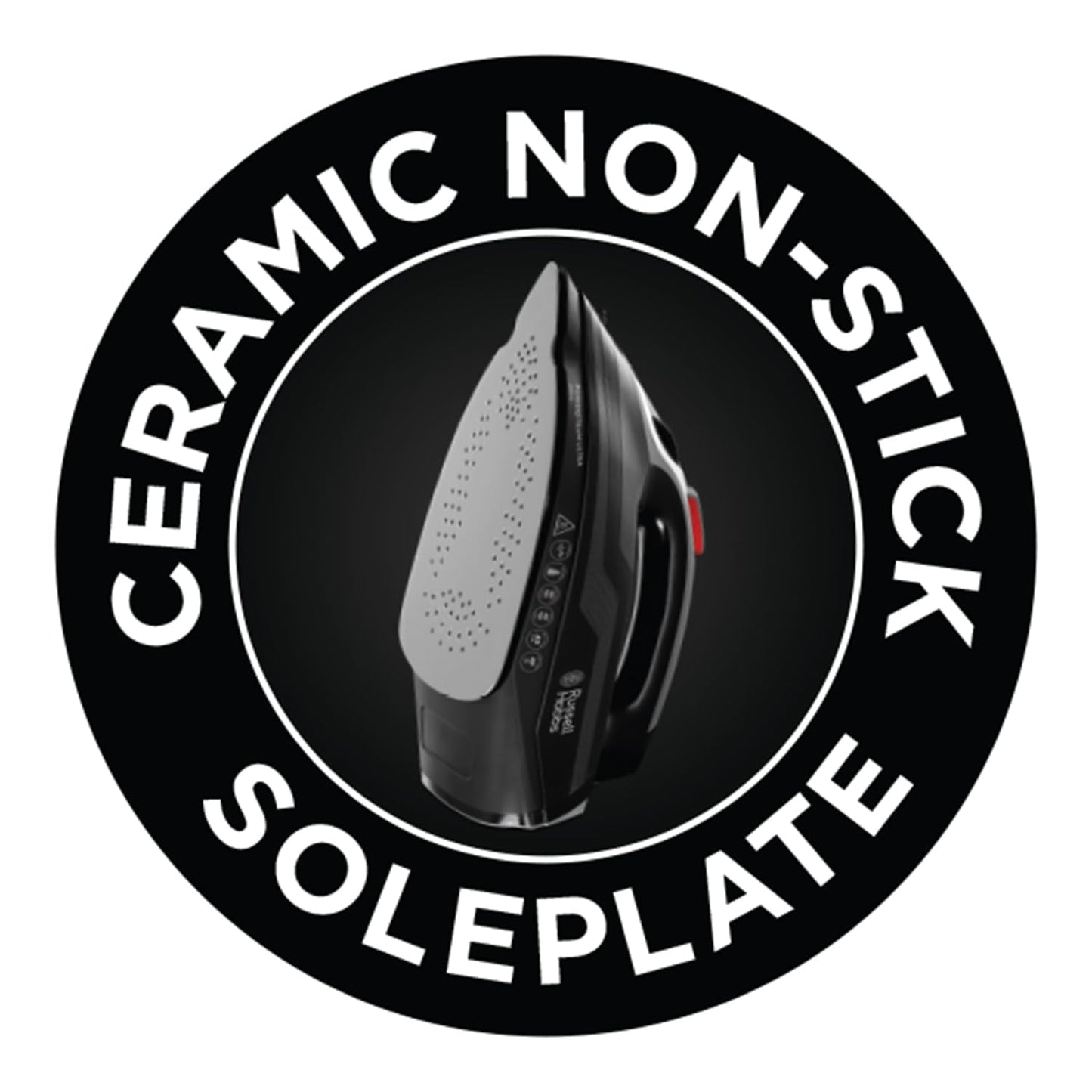 Russell Hobbs Power Steam Ultra Iron, Ceramic Non-stick soleplate, 210gm Steam Shot, 70gm Continuous steam, 350ml Water Tank, Self-clean, Anti-calc & Anti-drip function
