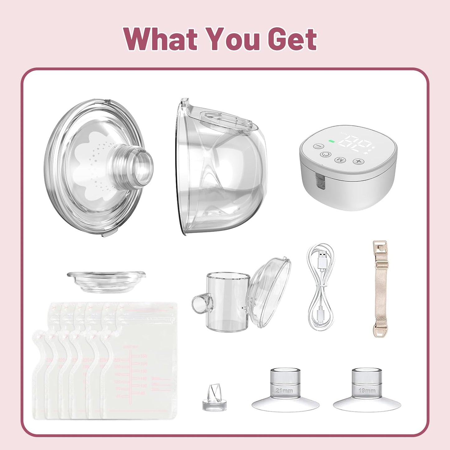 Painless Wearable Breast Pump – Hands Free, Low Noise, Adjustable