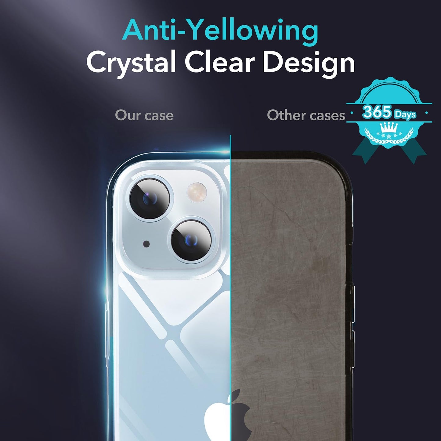 Vimiki Clear Designed for iPhone 15 Pro Max Case,Protective Bumper Hard PC Phone Cases, Thin Slim Fit Cover, Clear