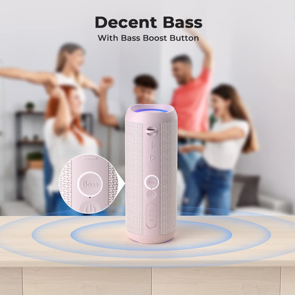 RIENOK Bluetooth Speaker Portable Wireless Bluetooth Speaker with 30W Enhanced Bass Waterproof Bluetooth Outdoor Speaker for Travel Sport