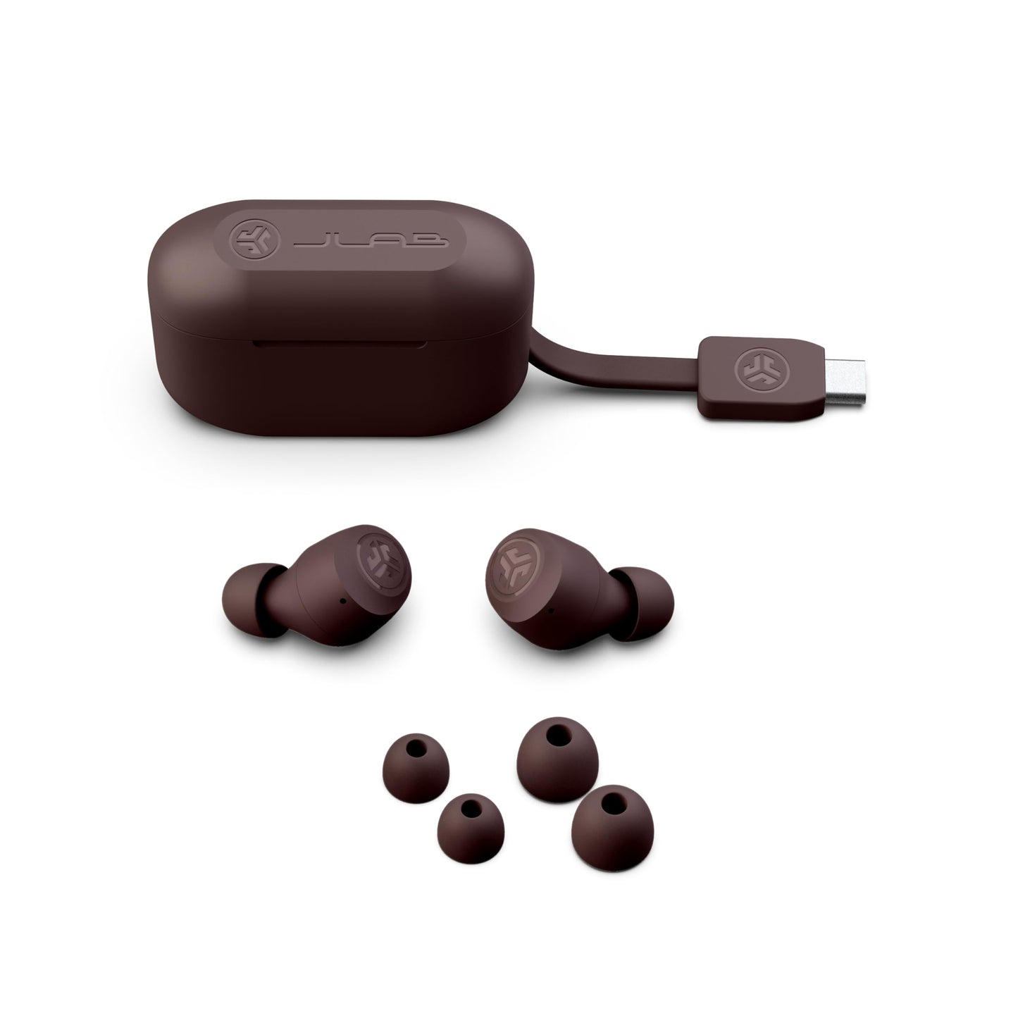 JLab Go Air Pop+ True Wireless Earbuds – Bluetooth Earphones with 35H Playtime, USB-C Charging Case, EQ3 Sound & Multipoint, Black