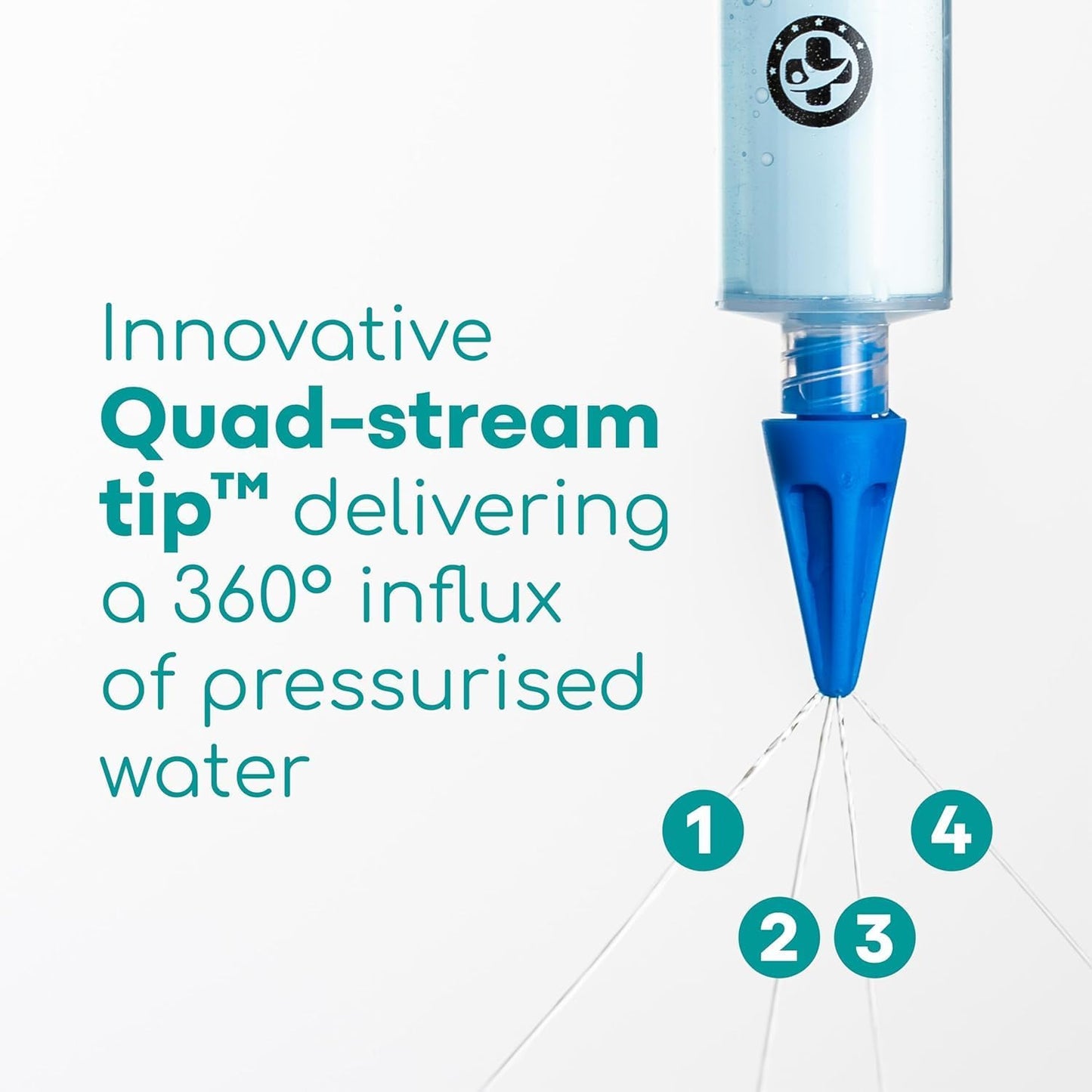 Medi Grade Ear Wax Removal Syringe – Natural, Safe & Reusable Ear Cleaner Kit with 3 Family Quad-Spray Safety Tips for Effective Ear Irrigation at Home