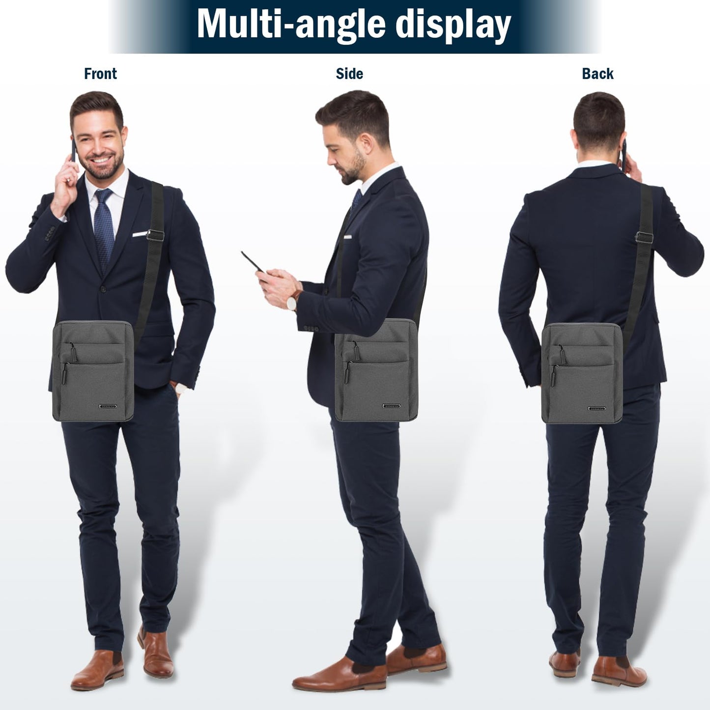 Messenger Bag Shoulder Crossbody Bags Men's Small Side Casual Handbag Waterproof Anti Theft Lightweight and Multiple Pockets for Men Women Outdoor Daily Use