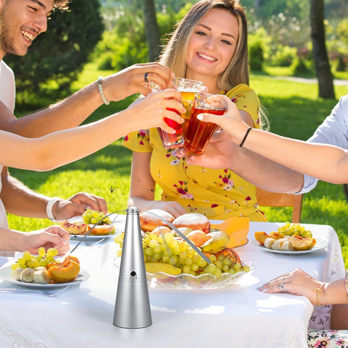 2PCS Electric Fly Repellent Fans – Bladeless Fly Deterrents for Kitchen, BBQ, Home Indoor & Outdoor Use