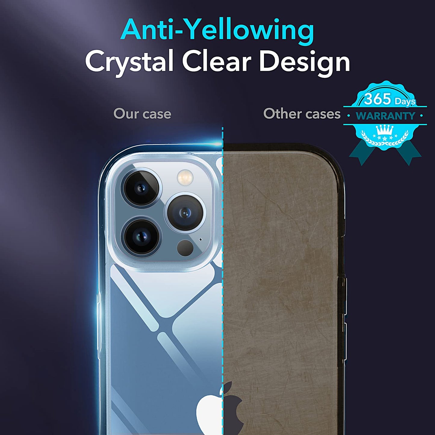 Vimiki Clear Designed for iPhone 15 Pro Max Case,Protective Bumper Hard PC Phone Cases, Thin Slim Fit Cover, Clear