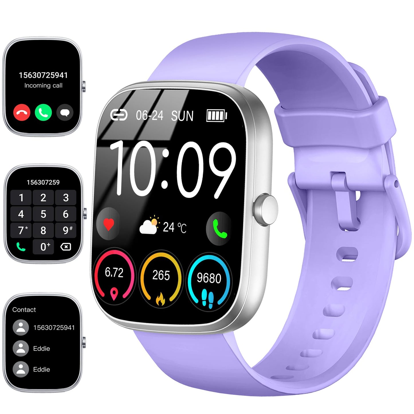 Smart Watch for Men Women Answer/Make Calls, 1.91" Fitness with Heart Rate Sleep Monitor, Step Counter Fitness Sports Activity Waterproof