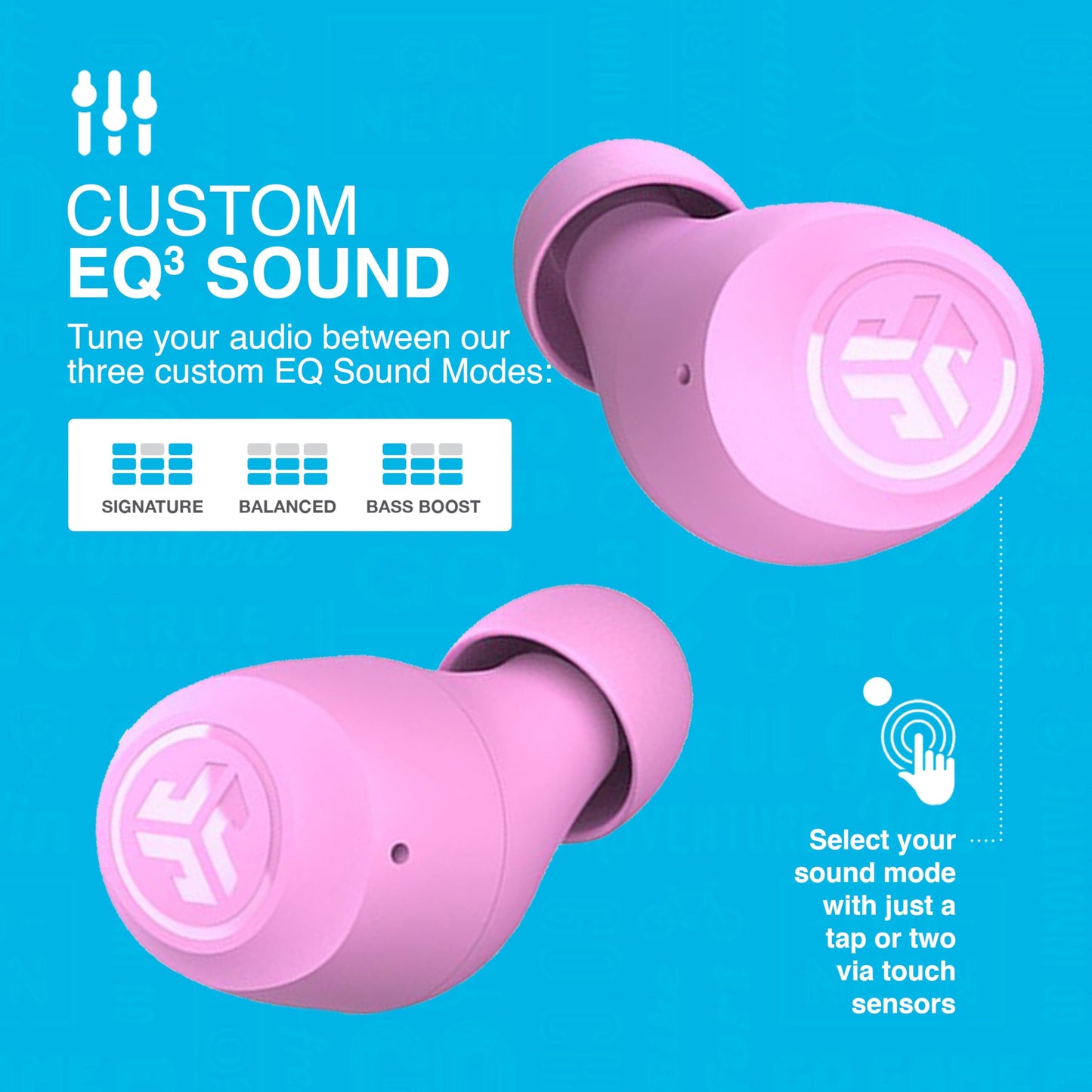 JLab Go Air Pop+ True Wireless Earbuds – Bluetooth Earphones with 35H Playtime, USB-C Charging Case, EQ3 Sound & Multipoint, Black