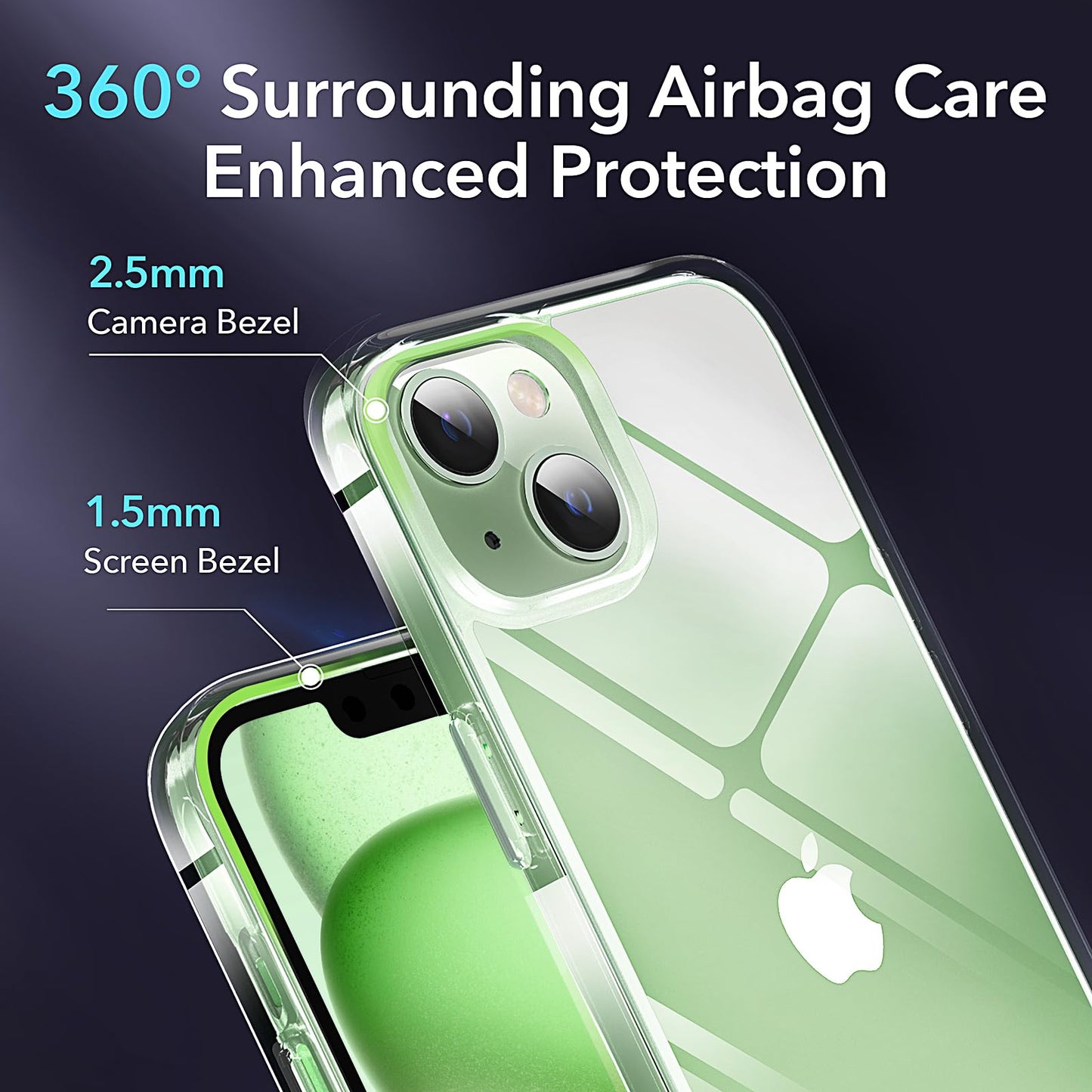 Vimiki Clear Designed for iPhone 15 Pro Max Case,Protective Bumper Hard PC Phone Cases, Thin Slim Fit Cover, Clear