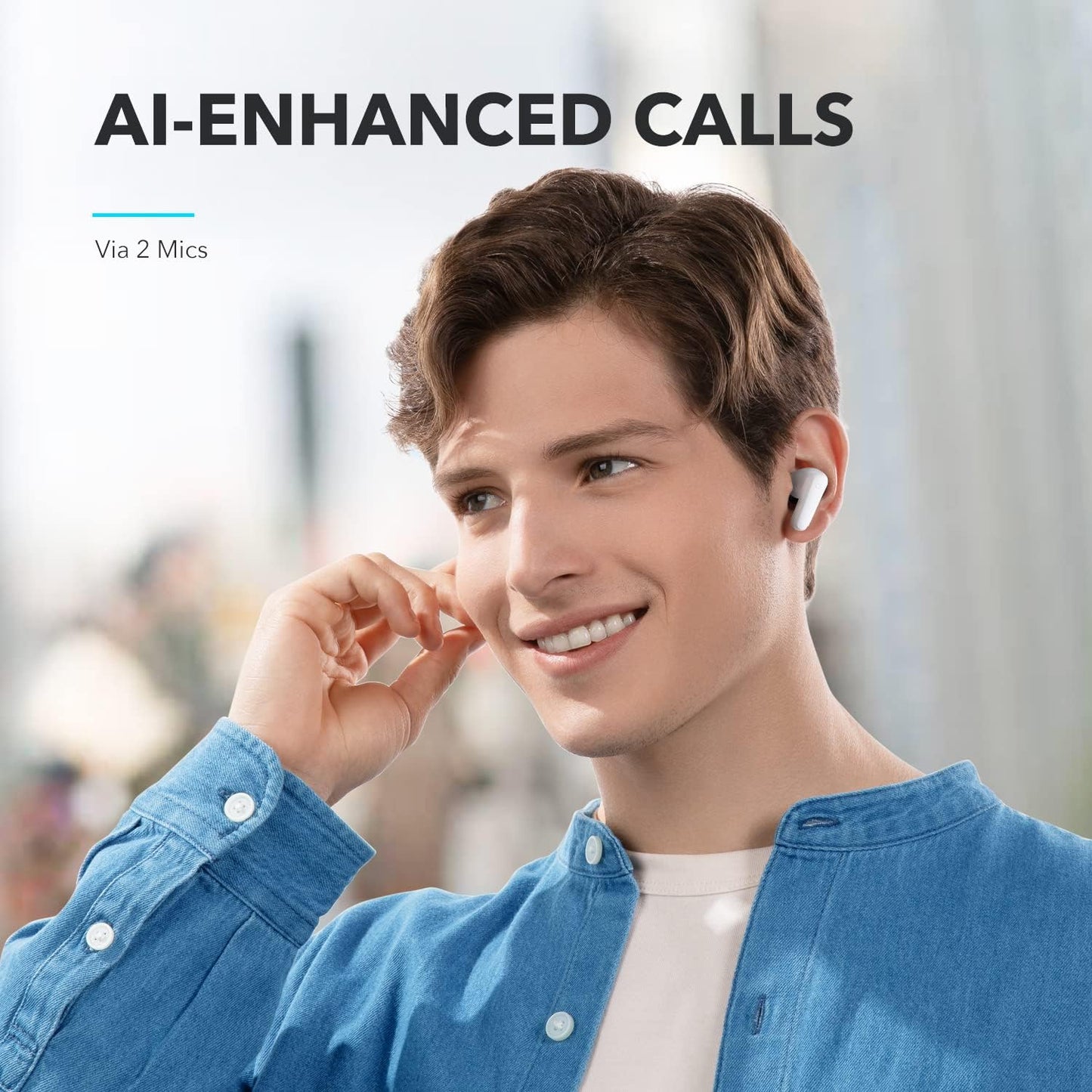 Anker P20i True Wireless Earbuds, 10mm Drivers with Big Bass, Bluetooth 5.3, 30H Long Playtime, IPX5 Water-Resistant, 2 Mics for AI Clear Calls