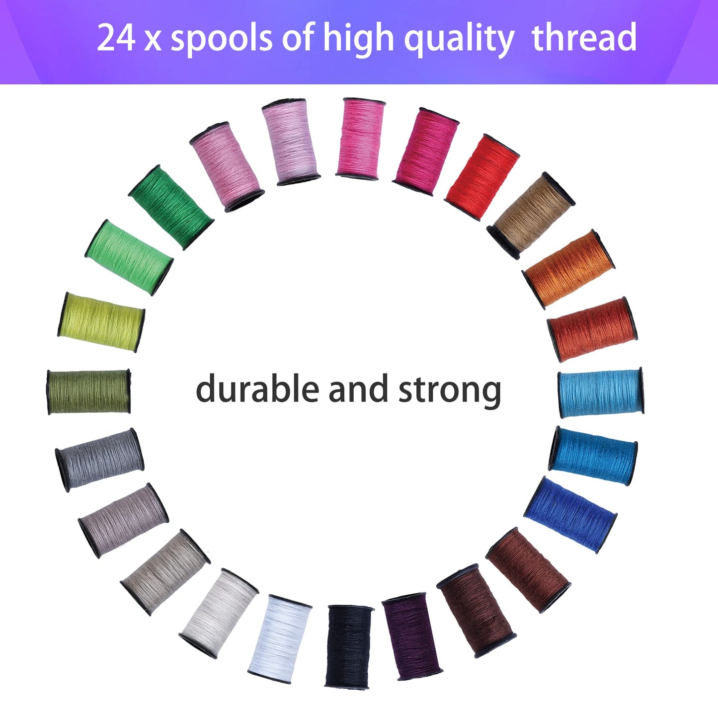 AUERVO Travel Mini Sewing Kit, Over 70 Premium Supplies, Filled with Needles, Scissors, Thimble, Thread, Tape Measure
