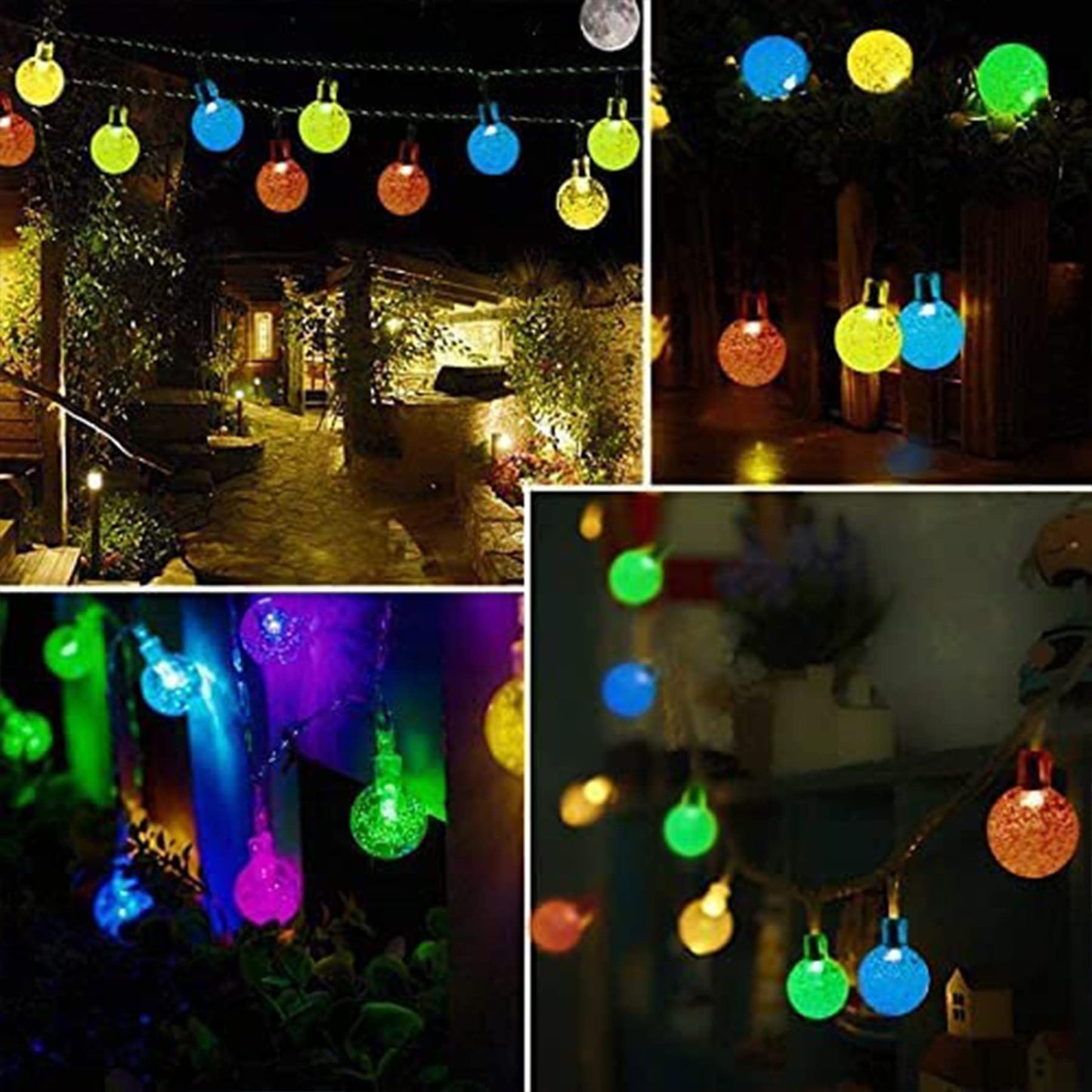 Lezonic Solar Fairy Lights Outdoor – 50 LED Waterproof String Lights